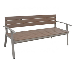 Foshan Outdoor Corner Seating Garden Patio Park Out Side High Back Teak Wood Benches