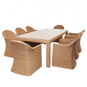 Modern Rattan Table Wicker armchair Farmhouse garden outdoor furniture set