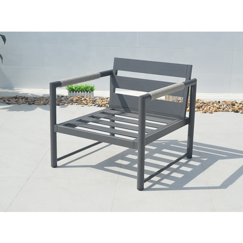 Chair Aluminum Outdoor Garden Rattan Furniture Sofa Set Rope Furniture Set Outdoor Modular Sectional