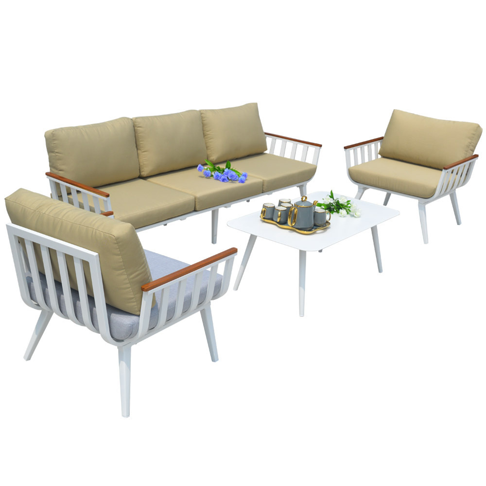 Aluminum Outdoor Chair Garden Rattan Furniture Set Rope Furniture Set Aluminum Outdoor Sofa