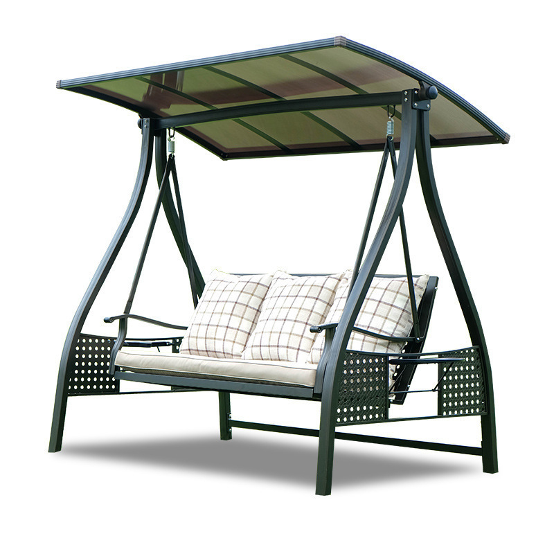 Courtyard Garden Metal Leisure Hanging Chair 2 Person Double Seat Rocking Swing Chair