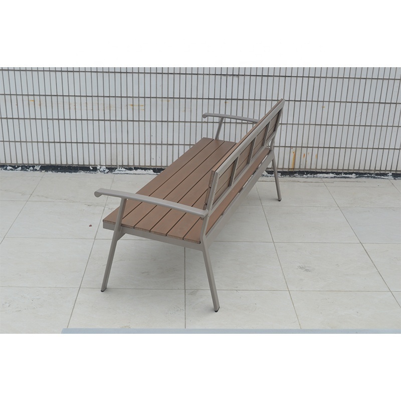 Foshan Outdoor Corner Seating Garden Patio Park Out Side High Back Teak Wood Benches