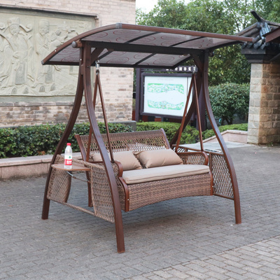 High Quality Indoor And Outdoor Garden Double Rocking Chair Rattan Furniture Outdoor Swing Chair