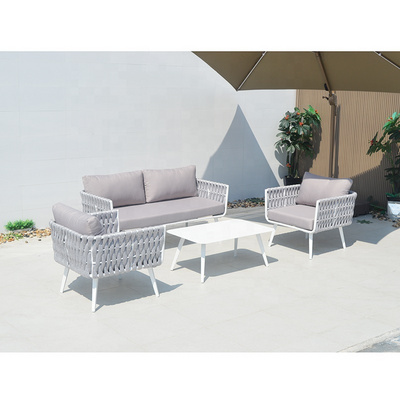 Modern outdoor patio sofa rope furniture luxury garden sectional sofa set