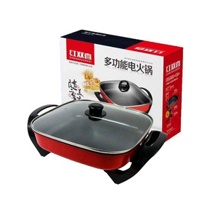 Hot selling square 5L electric cooker healthy kitchen nonstick pot ware electric caldron for dormitory