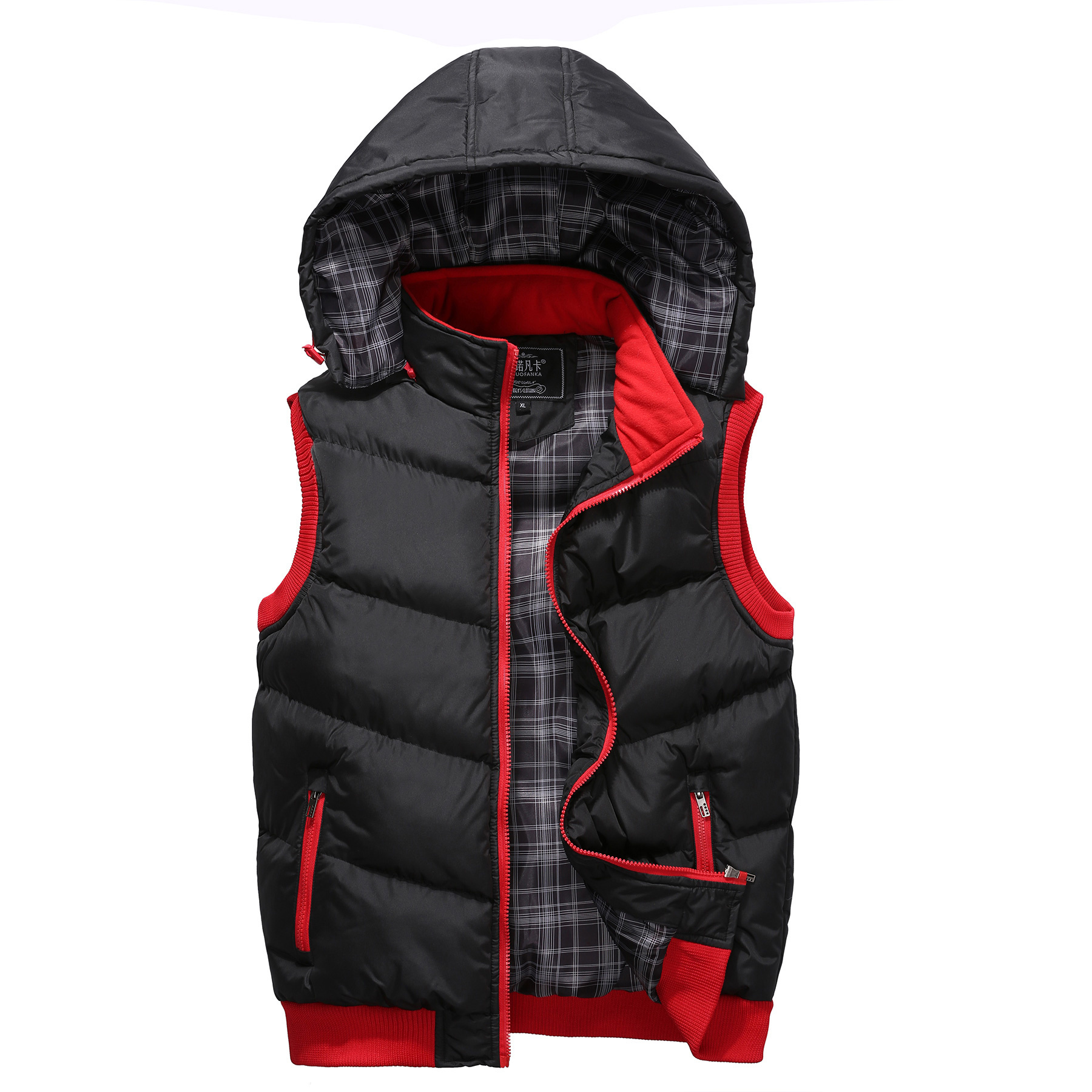 Hot sale plus size men's jackets winter warm padded vest men  stock   mens ribbed vest