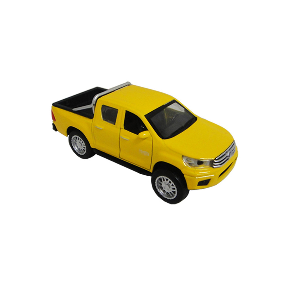 Toyotaed Hiluxed Model Yellow Color 1/43 Pickup Truck Toys Pull Back Licensed Diecast Car Model For Children