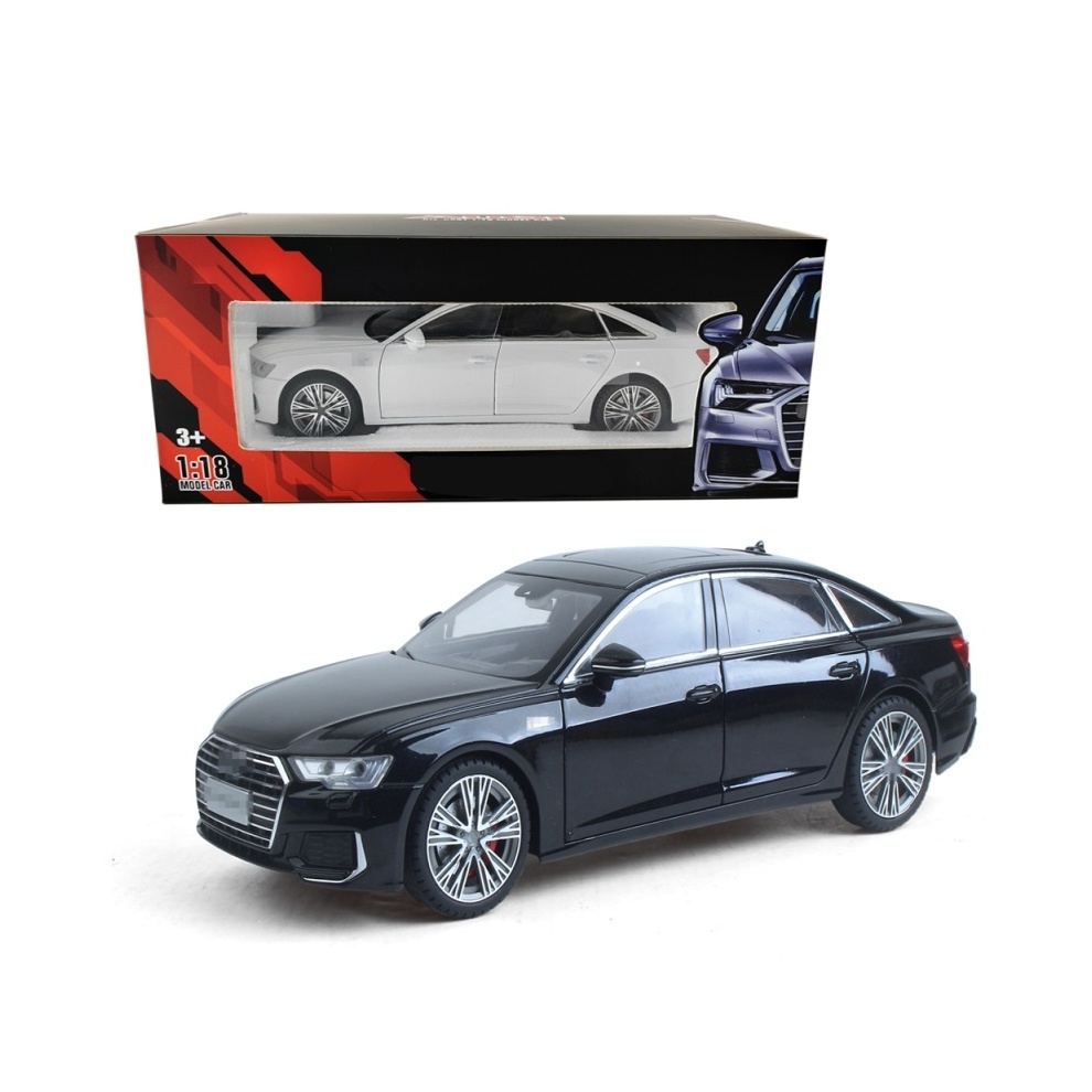 With Light & Sound Pull Back Licensed Audied A6 Model Toy Metal Diecast Car 1/18 For Sale