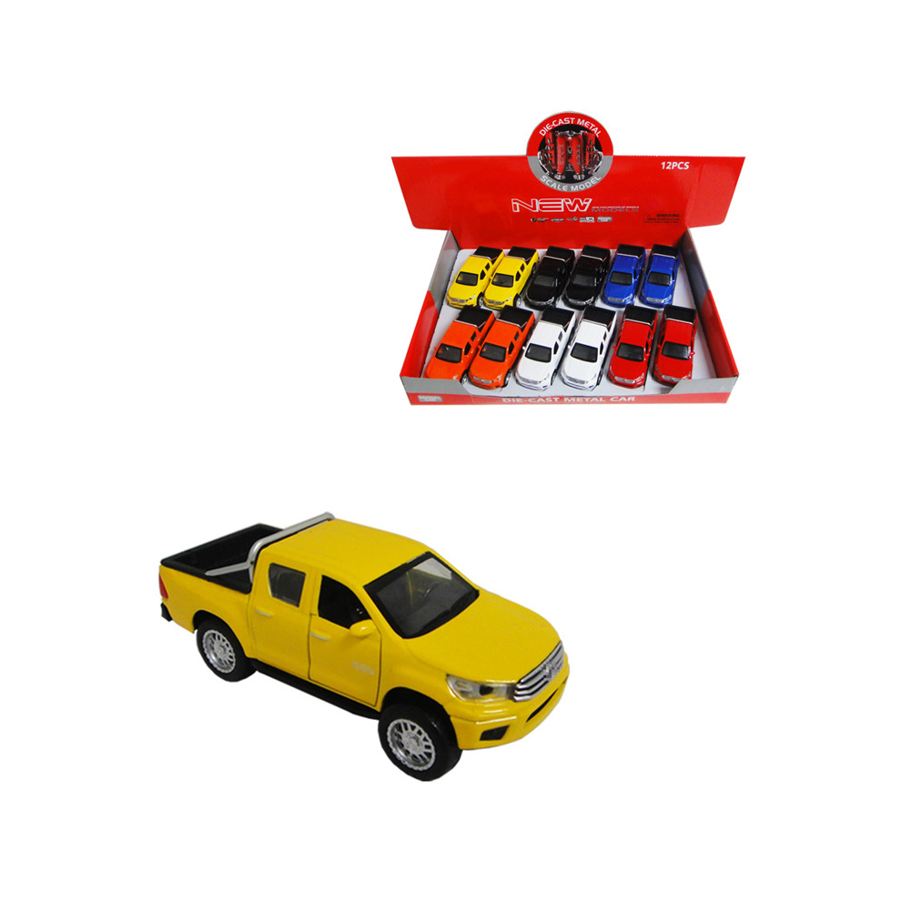 TMC Hiluxed Car Toys Red Color 1/43 Pickup Truck Model Pull Back Authorized Alloy Car Toys For Girls