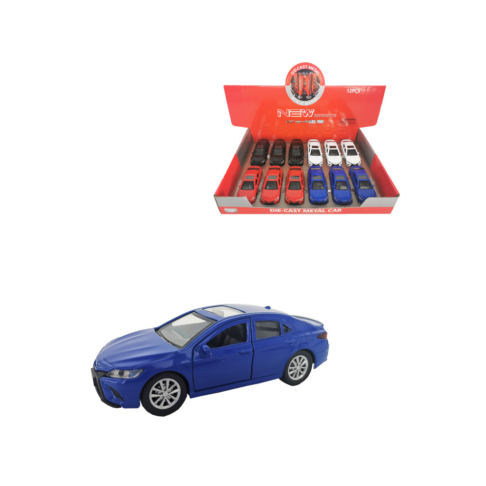 Blue Color Licensed Car Toys Metal 1 40 Toyotaed Camryed Model Real Diecast Toy Car For Kids