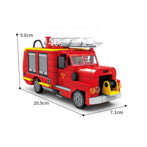 2024 New Arrival Toys Plastic 3D DIY Building Bricks Foam Model Fire Truck Toy For Wholesale