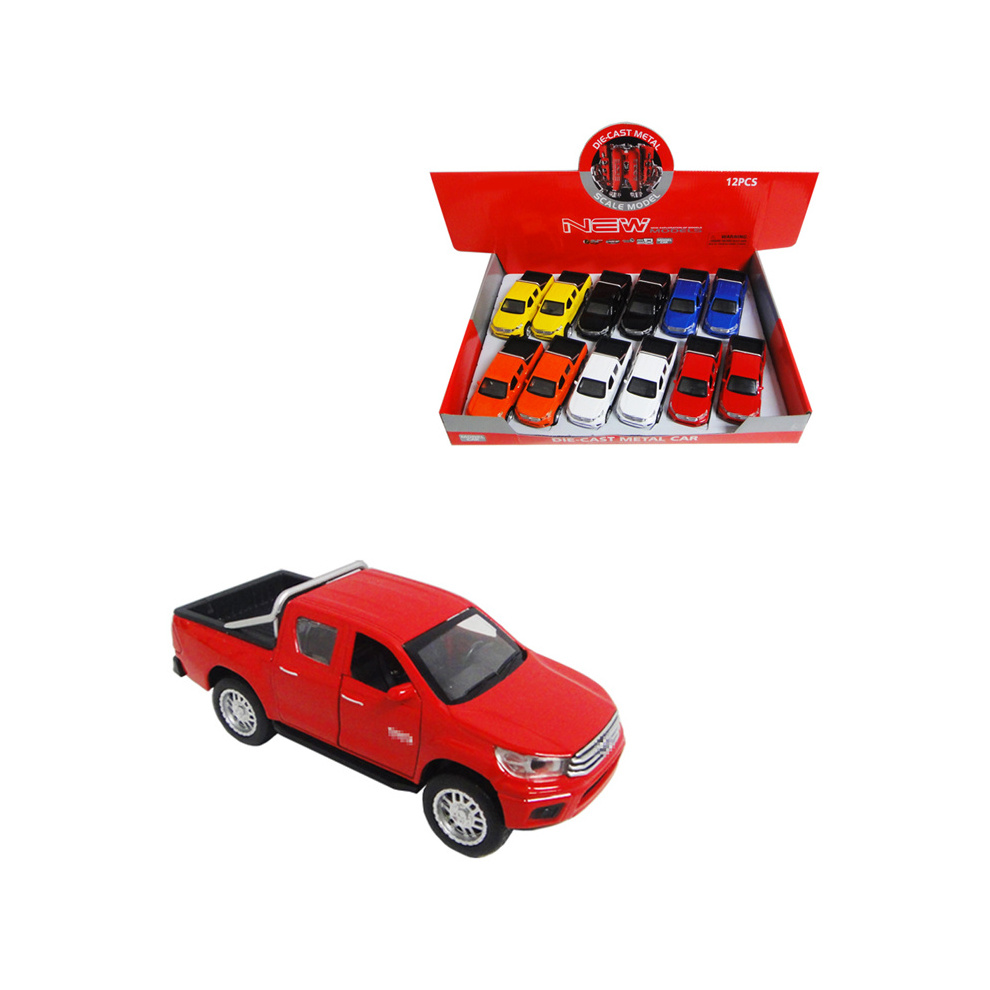 TMC Hiluxed Car Toys Red Color 1/43 Pickup Truck Model Pull Back Authorized Alloy Car Toys For Girls