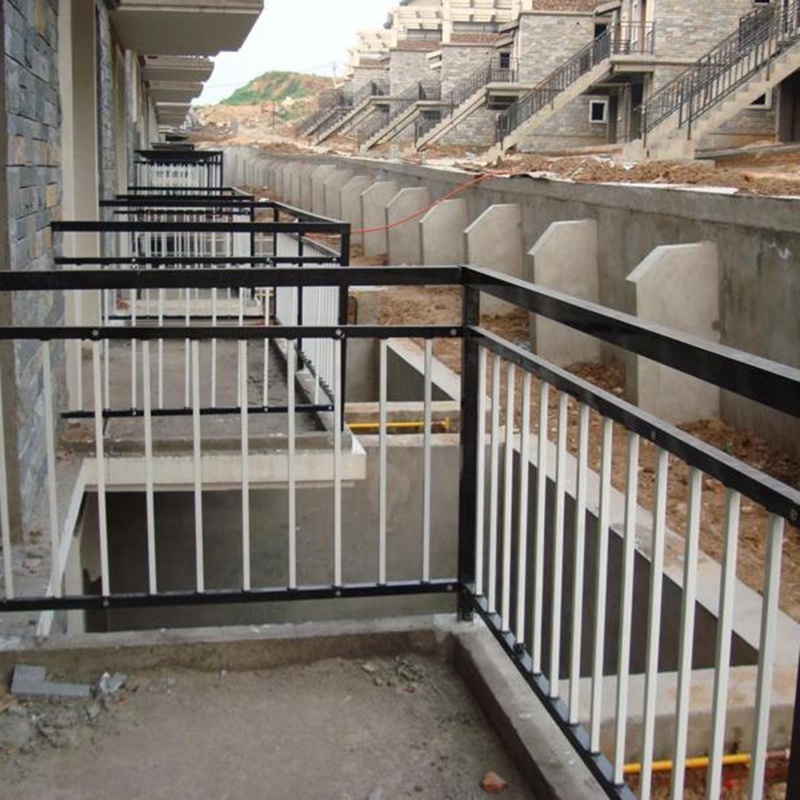 Modern design for Steel wrought iron square pipe balcony railing