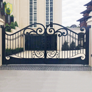 Iron Gate High Quality Electric Villa Double Swing Gate Iron European Castle Iron Gate