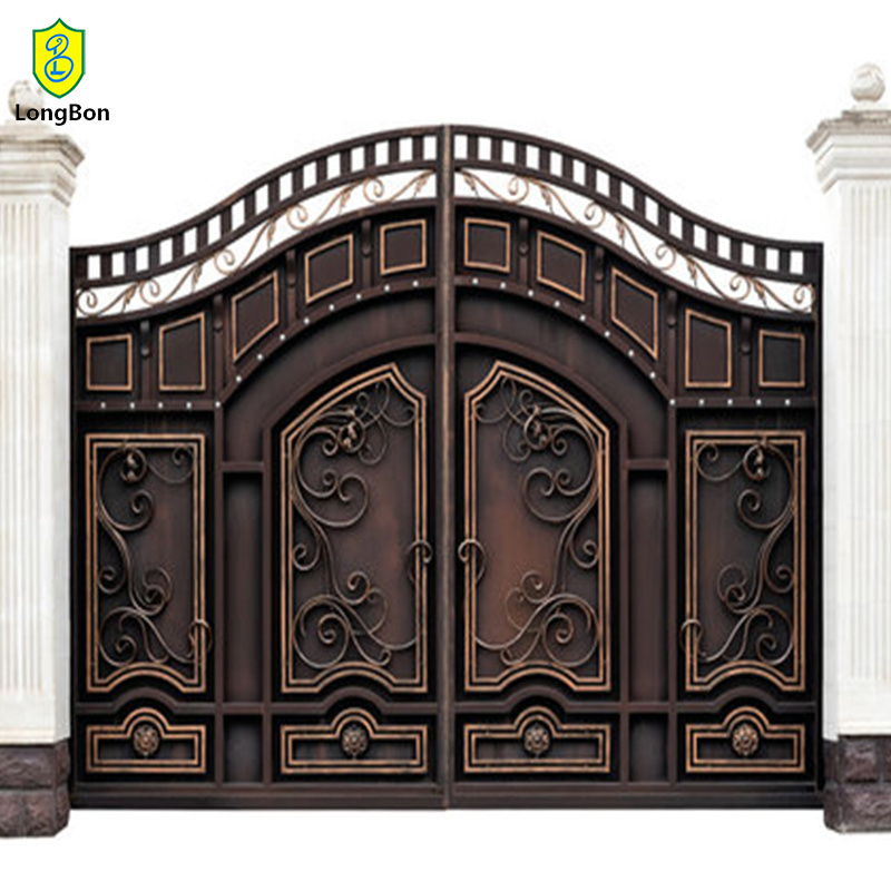 Luxury design,villa garden fence and gate wrought iron main entrance outdoor fence and gate