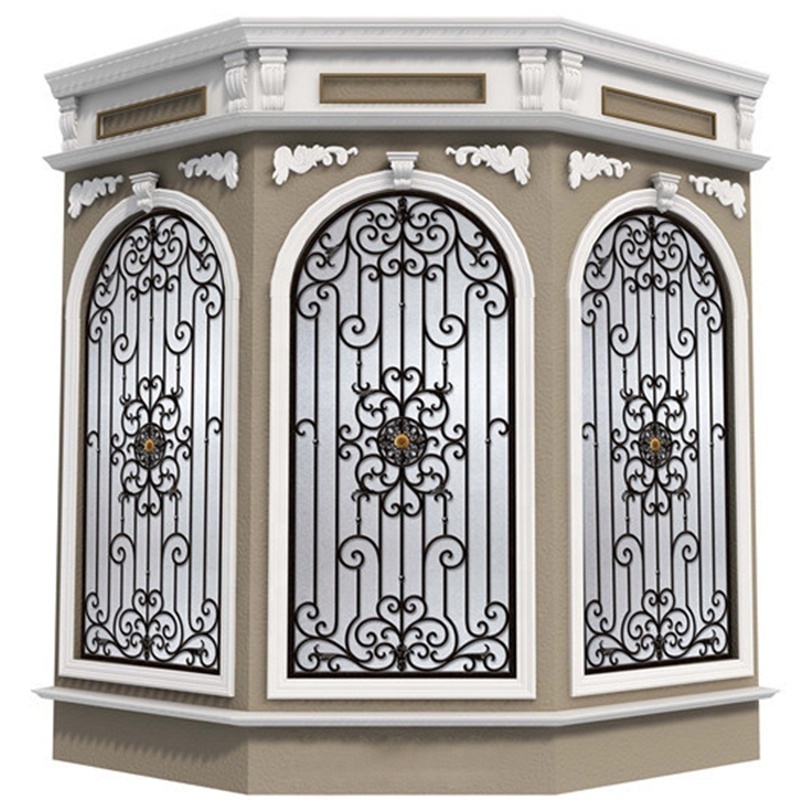 Beautiful decorative Wrought iron windows grill design Top-selling hand design wrought iron metal window grilles