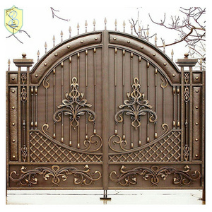 environmental protection outdoor iron cantilever gate steel black sliding gate for house