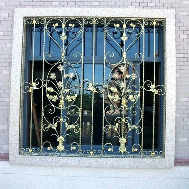 artistic iron window guard design