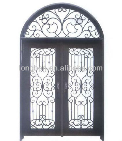 Luxury new modern double entrance doors