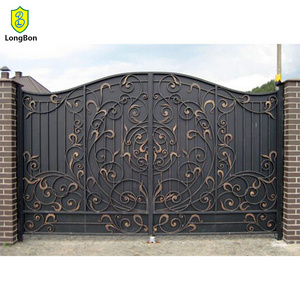 Luxury design,villa garden fence and gate wrought iron main entrance outdoor fence and gate