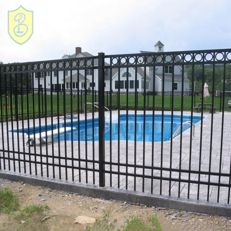 house garden boundary wall grill used wrought iron fencing/ bar modular railing fence/ folding swimming pool fences panel