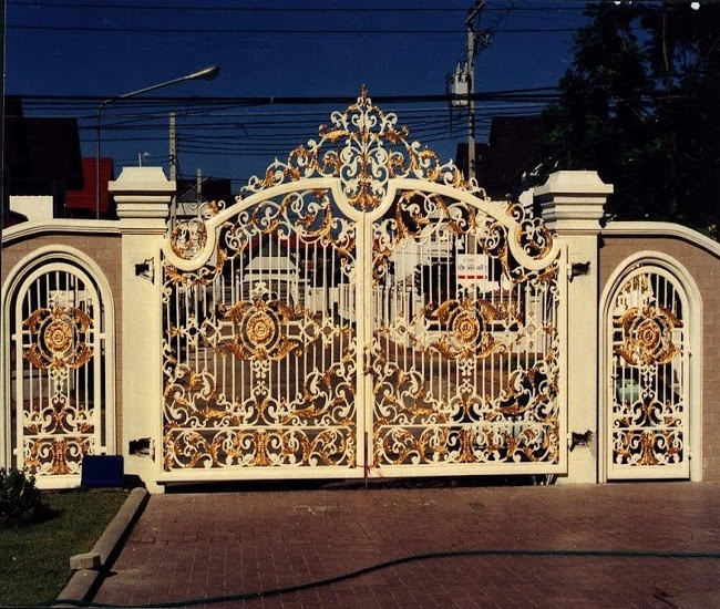 cheap cast iron swing gate design