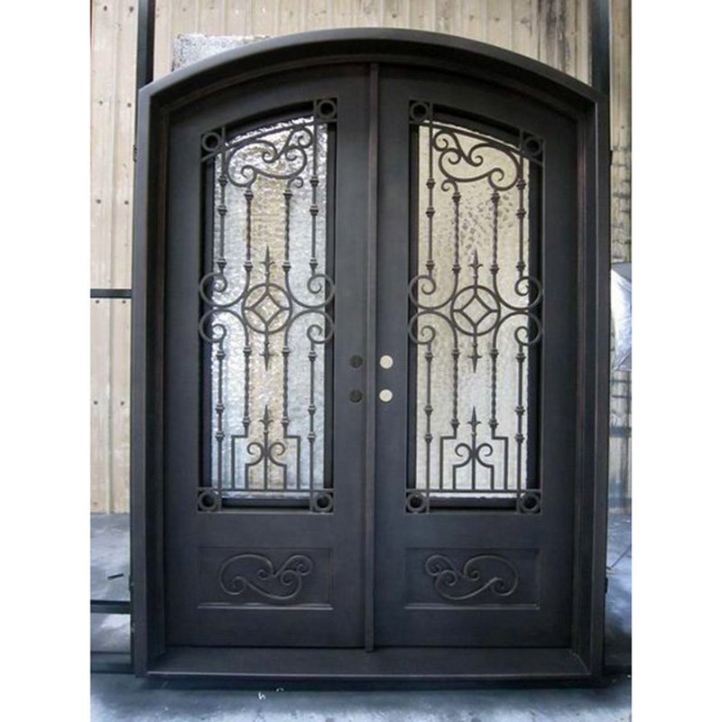 Luxury new modern double entrance doors