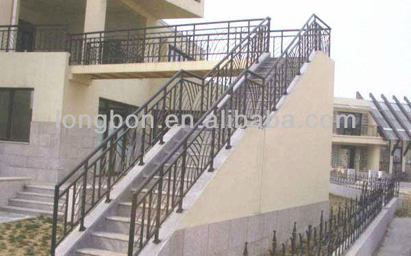 Top-selling Modern Stair Handrail Bracket Made of Iron House Hot Galvanized LB-O-H-0008 Traditional Ship or Air Flooring Longbon