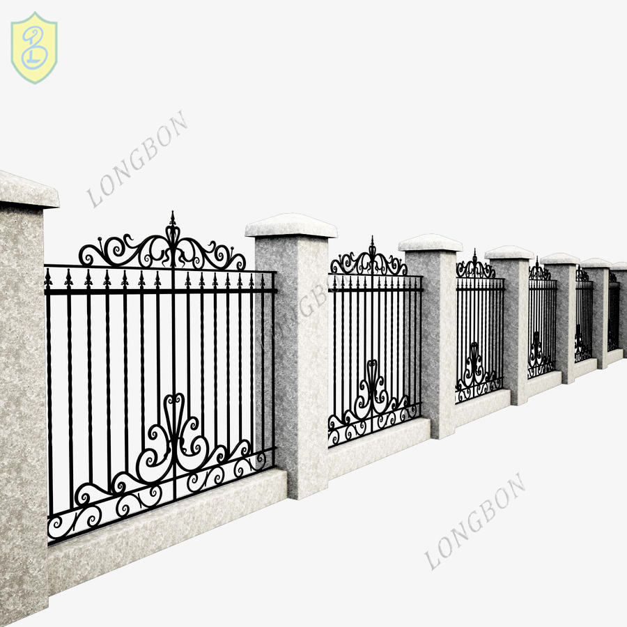 Top-selling modern iron craft fence for garden