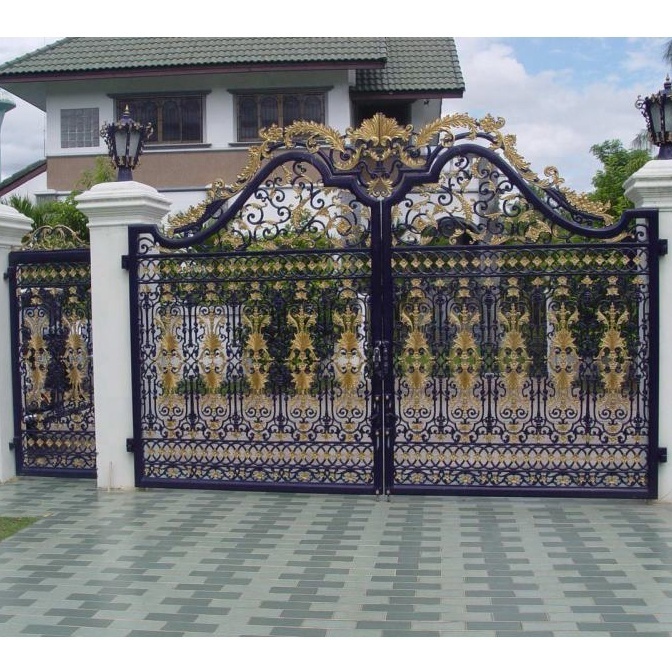 Beautiful and cheap driveway used wrought iron door gates