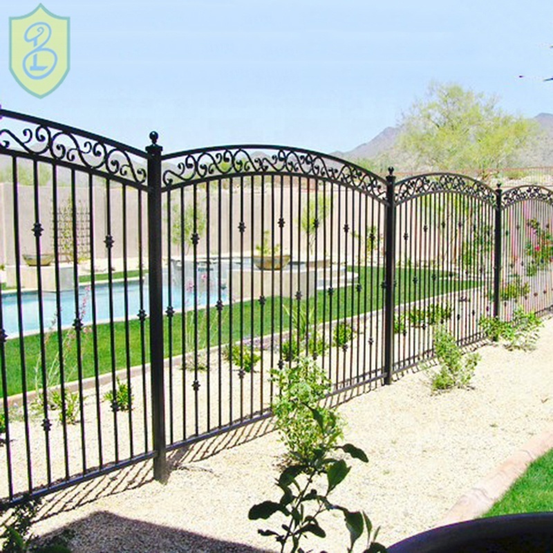 house garden boundary wall grill used wrought iron fencing/ bar modular railing fence/ folding swimming pool fences panel