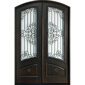 Luxury new modern double entrance doors