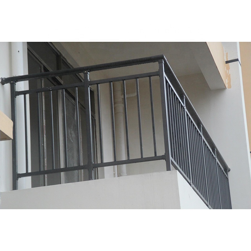 Modern design for Steel wrought iron square pipe balcony railing