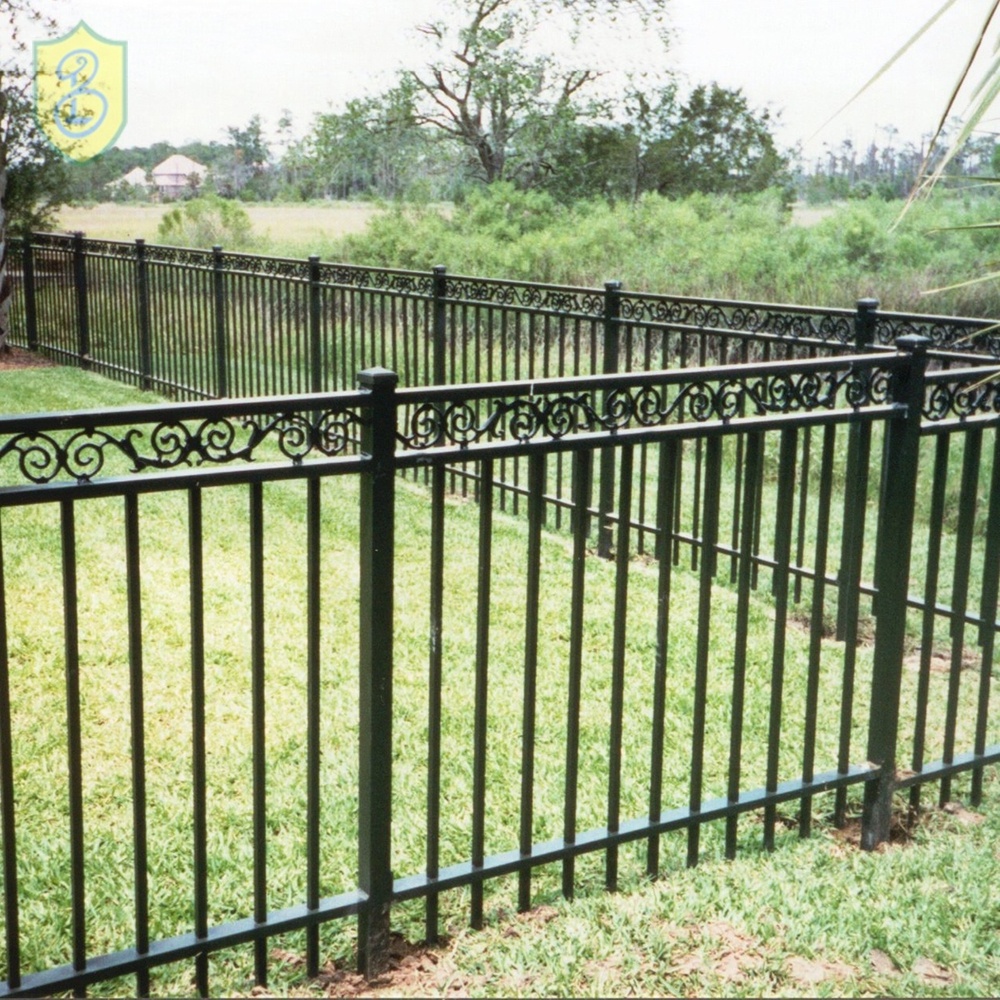 house garden boundary wall grill used wrought iron fencing/ bar modular railing fence/ folding swimming pool fences panel