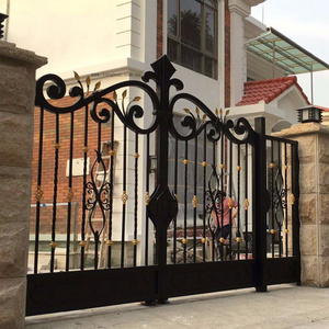 Modern beautiful wrought iron door fancy gate designs simple