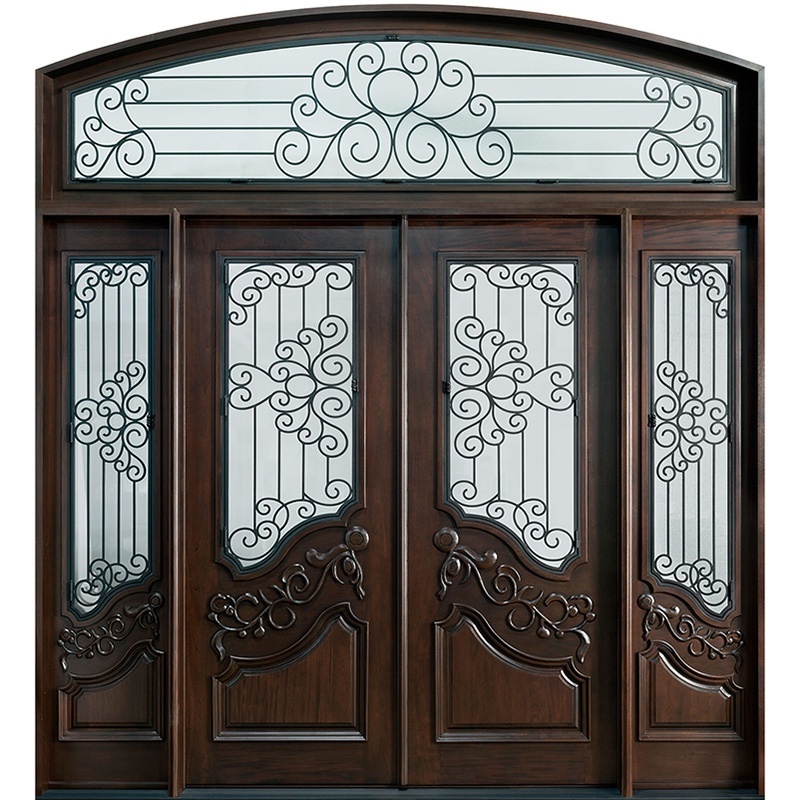 Luxury new modern double entrance doors