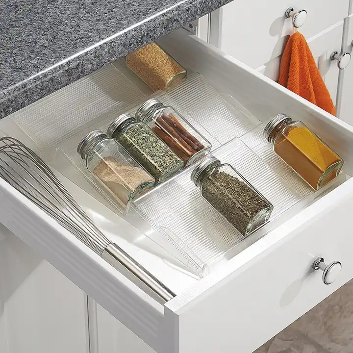 3 Tiered Shelf organizer Spice Storage Clear Pantry shelves Seasoning Kitchen Cabinet Cupboard Pantry Spice Rack Organizer