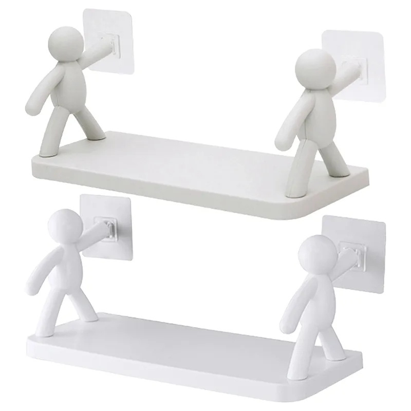 New Creative Storage Shelves Cute White Doll Storage Stand Holder Home Shelves Shelf Cosmetics Storage Racks For Bathroom