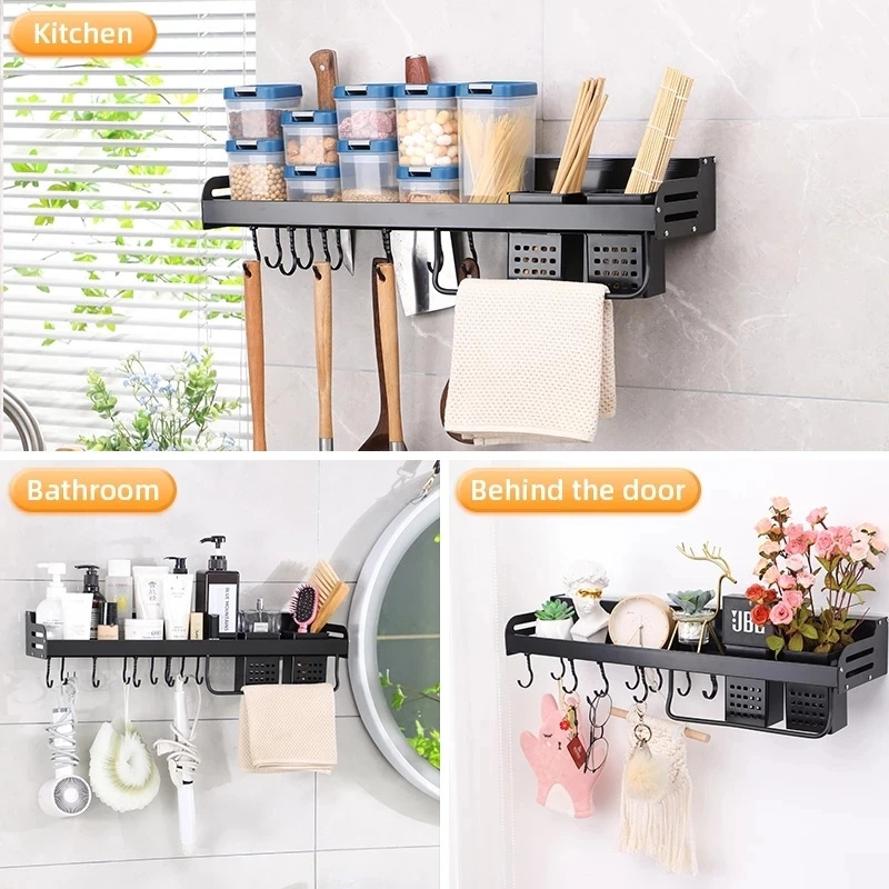 New Arrival Hanging Wall Mounted Spice Storage Rack Kitchen Organizer Condiments Organizer Spice Rack