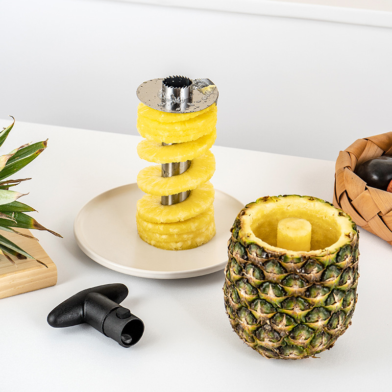 Stainless Steel Pineapple Corer Slicer Spiral Cutter Fruit Corer Peeler Stem Remover Blades for Easy Coring Kitchen Tools