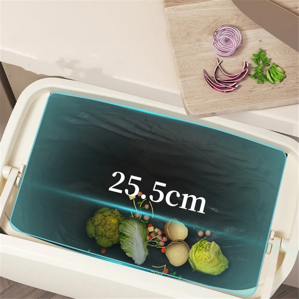 Bathroom Trash Can For Cabinet Door Wall Mounted Hanging Trash Bin With Lid Kitchen Garbage Can Counter Bins Under Sink Waste