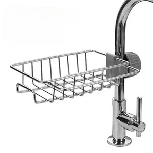 Sink Drain Rack Sponge Storage Faucet Holder Soap Drainer Towel Rack Shelf Organizer Kitchen Accessories Kitchen Stainless Steel