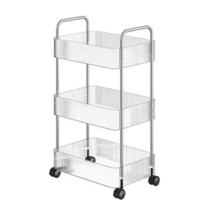 Organizer Trolley Cosmetics Kitchen Cart Bathroom Bedroom Multi Storey Snacks Storage Rack Transparent Storage Rack With Wheels