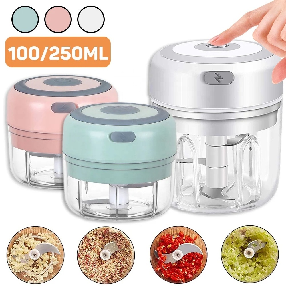 Mini Vegetable Cutter Fruit Slicer Garlic Chopper USB Meat Grinder Garlic Masher Machine Sturdy Durable Crushed Ginger Vegetable