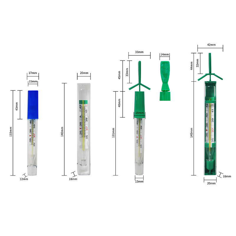 Cheap Price Oral Armpit Big size Mercury free Gallium Glass Clinical Thermometer