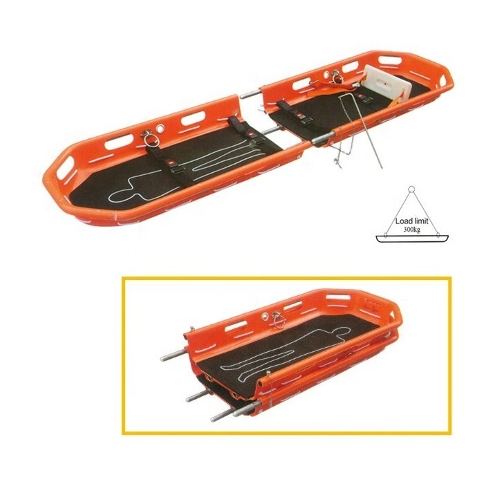 High Quality First aid Separable Plastic Rescue basket stretcher detachable basket stretcher for helicopter emergency rescue