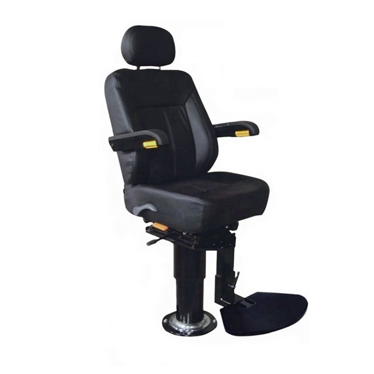 Marine driving chair boat captain seats round steel column pneumatic lift fixed helm pilot chair