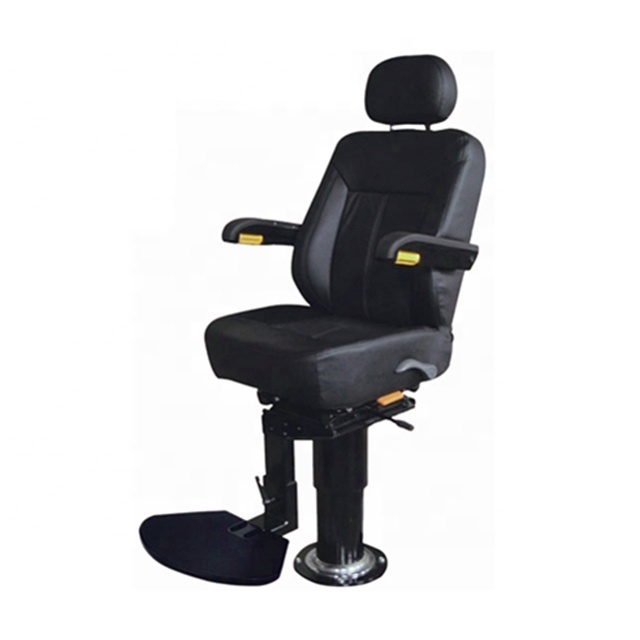 Marine driving chair boat captain seats round steel column pneumatic lift fixed helm pilot chair