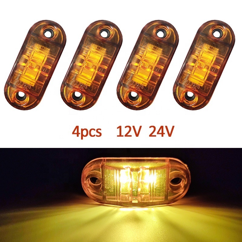 Factory price auto lamp trailer truck 2 led side light super bright 12-24V  bus turn signal light car strip light