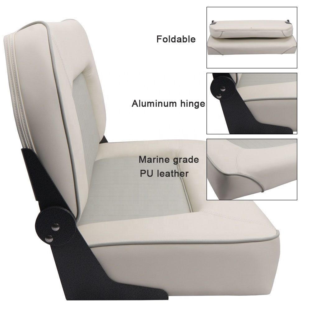 Marine sofa seat bench double leather folding driving chair waterproof sun-proof dirty-proof yacht boat seat